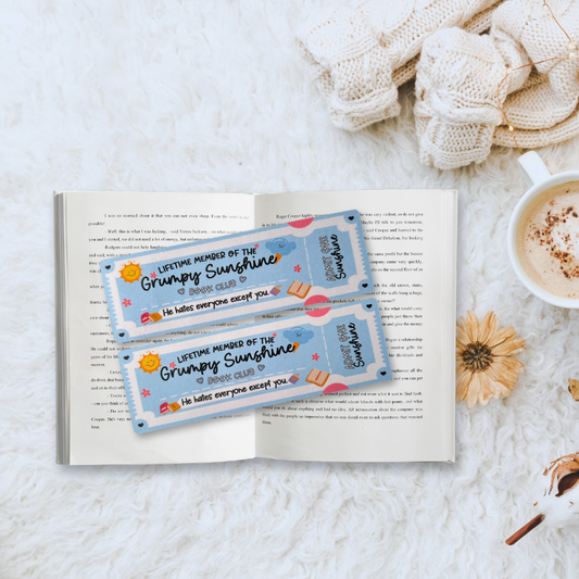 Ticket Style, Grumpy Sunshine Bookmark