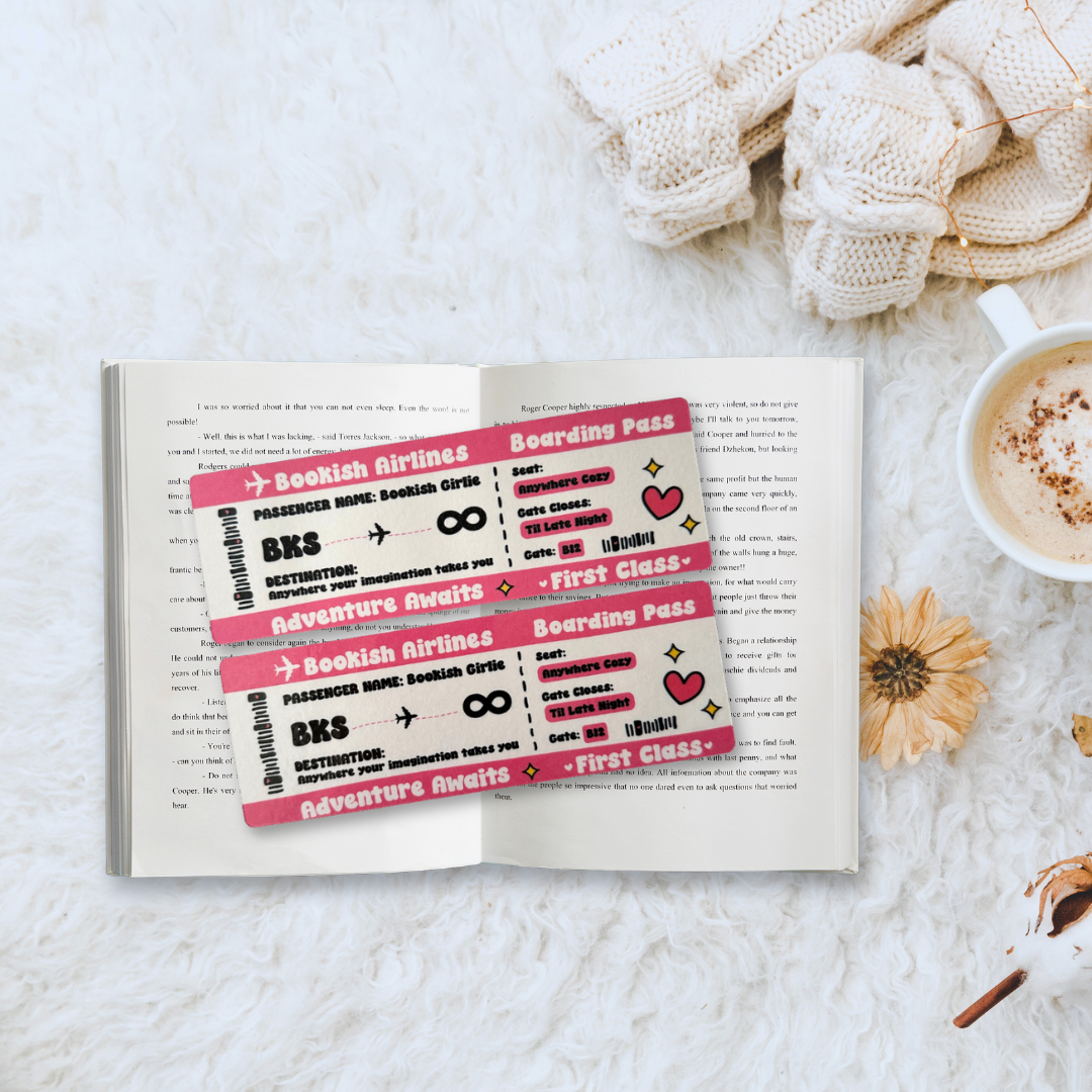 Bookish Airlines, Boarding Pass Bookmark