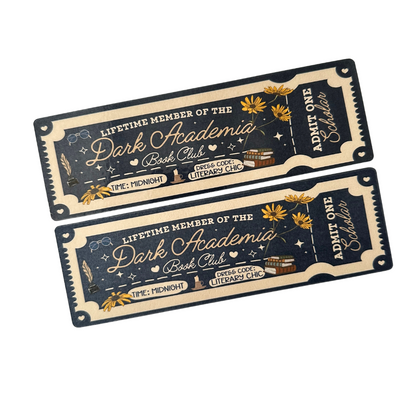 Ticket Style, Dark Academia Bookmark