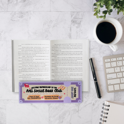 Anti Social Book Club, Ticket Bookmark