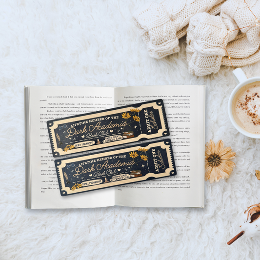 Ticket Style, Dark Academia Bookmark