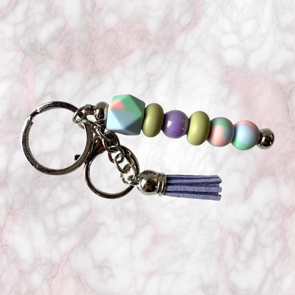 Beaded Bar Keychain