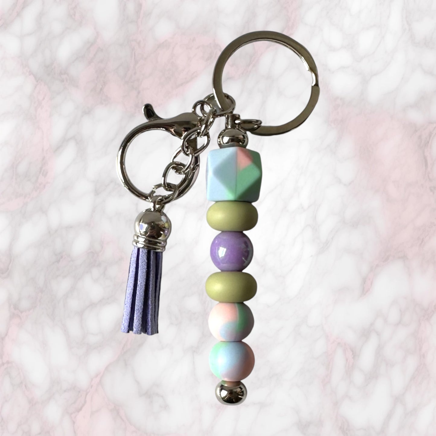 Beaded Bar Keychain