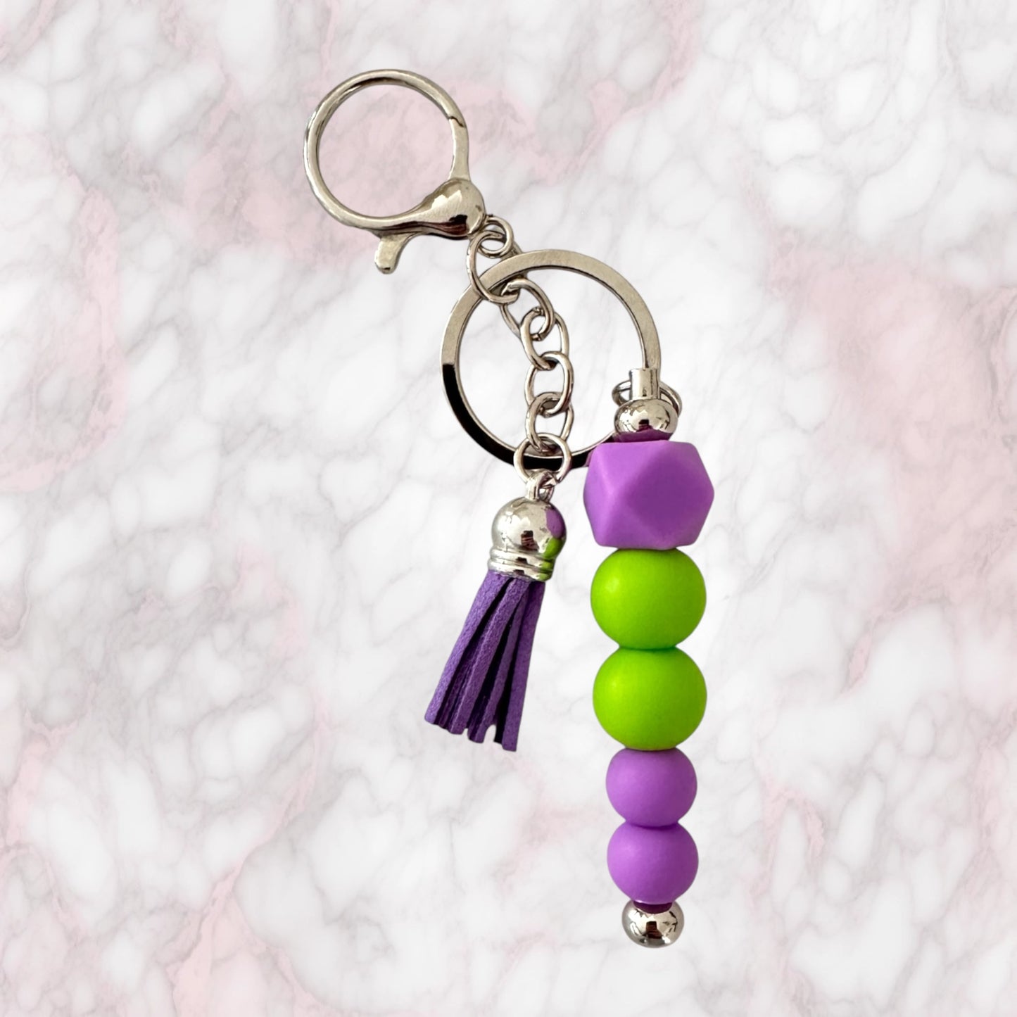 Beaded Bar Keychain